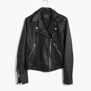 MADEWELL washed leather motorcycle jacket size L
